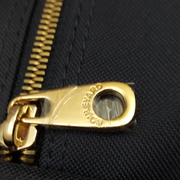 Boulevard Codie Coated Nylon Navy Blue Leather Trim Tote Bag - Picture 6 of 13